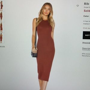 Enza Costa rib cross back midi dress